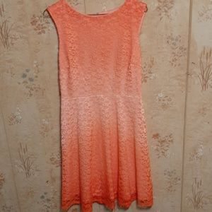 Peach semi formal dress